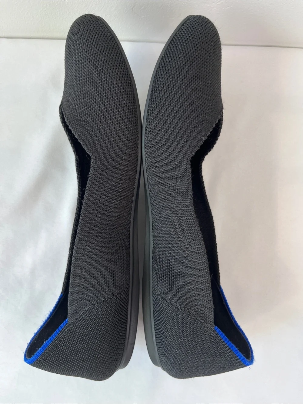 Rothy's The Flat Black Round Toe Knit Ballet Flats Washable Shoes Size 8.5